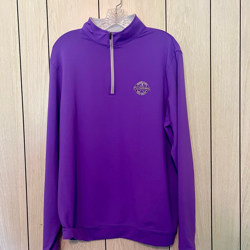 Peter Millar Purple Quarter-Zip Sweater